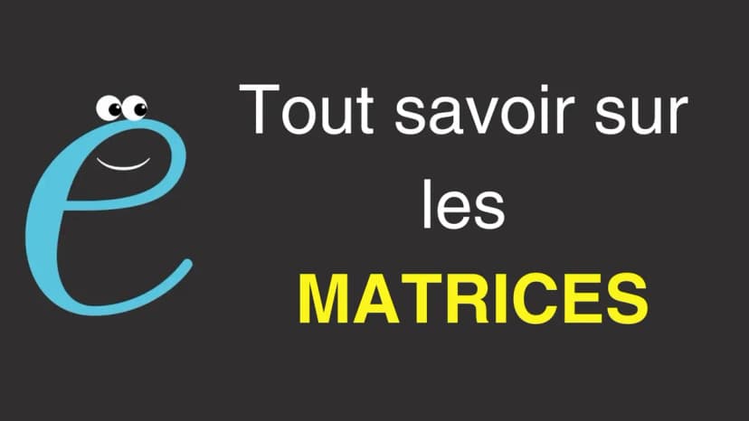 Tout savoir sur les matrices, introduction et exemples | Paramaths